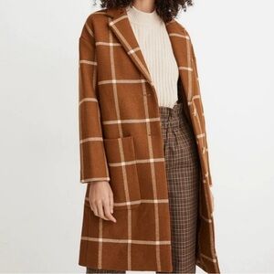 Madewell Elmcourt Windowpane Pea Coat